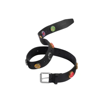 Balenciaga Cow Leather, Metal Leather Belts Men's Black 4cm
