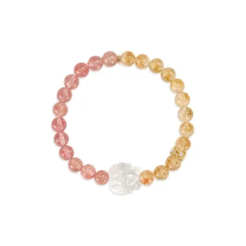 QIANCHANG Crystal Jade Bracelets Women's
