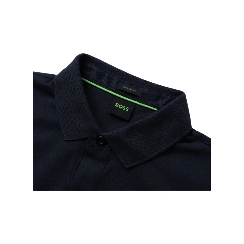 HUGO BOSS Logo Printed Ribbed Polo Shirt-5