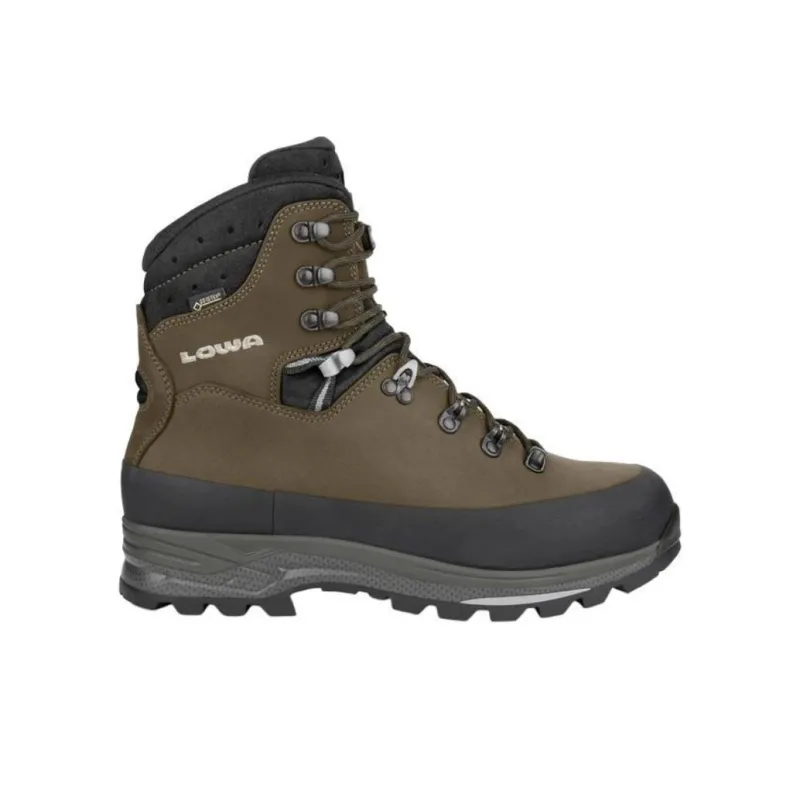 Lowa Anti Slip Wear Resistant High Top Hiking Shoes Men's Brown Green-1