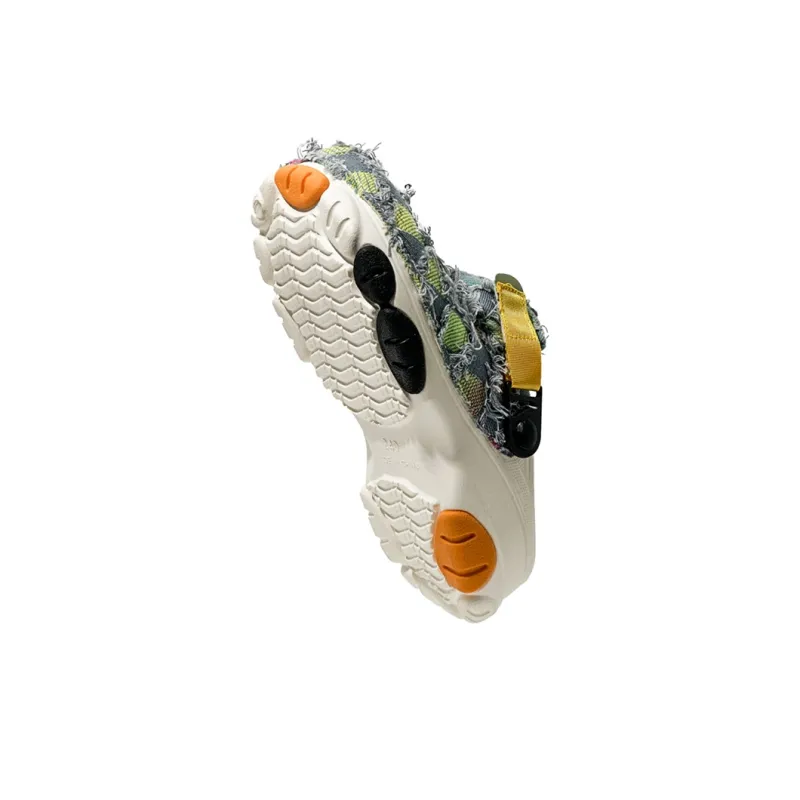 OUBT Slip Resistant Abrasion Resistant Closed Toe Slippers Unisex White Orange-6