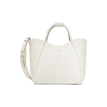 MaxMara Calfskin One Shoulder Handbag Small Size Women's White