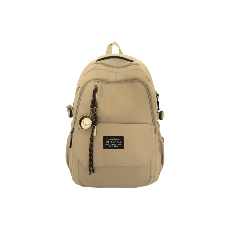 BUBM Nylon Backpack Unisex Black/White/Red/Blue/Khaki-18