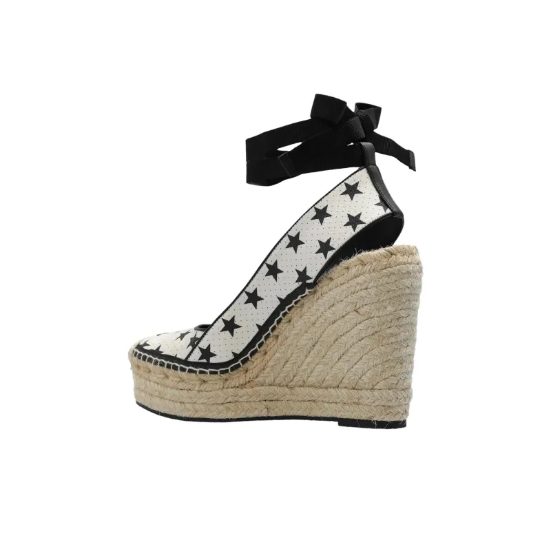 BALMAIN Ale Wedge Heel High Heels 11.5cm Women's White-3