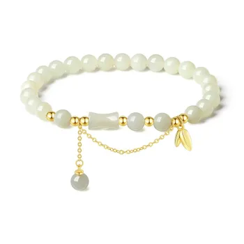 IS YOU Hetian Jade Bracelets Pale Greenish White Jade Women's