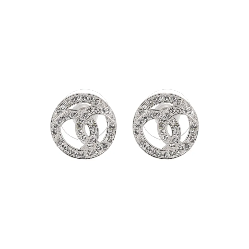 CHANEL Round Cc Crystal Earrings-0