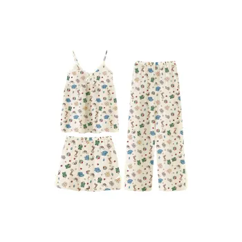 Xiang Ning Pai Pajama Set Women's Beige