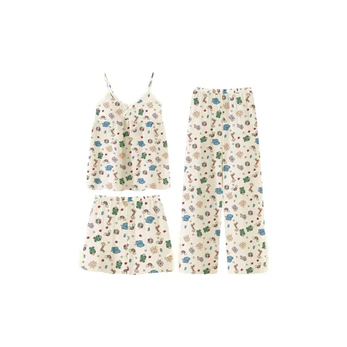 Xiang Ning Pai Pajama Set Women's Beige