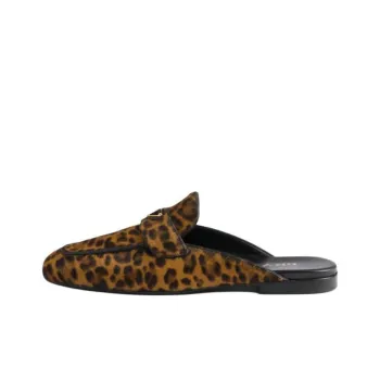 PRADA Rubber Sole Abrasion Resistant Closed Toe Slippers Women's Brown