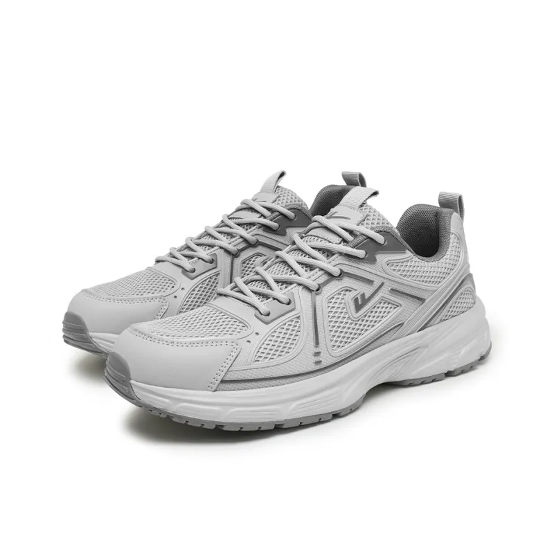 Warrior Breathable Lightweight Low-Top Casual Training Long Distance Running Running Shoes Men's Gray-3