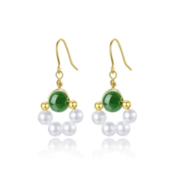 Xifeng Building Earrings Jasper Women's