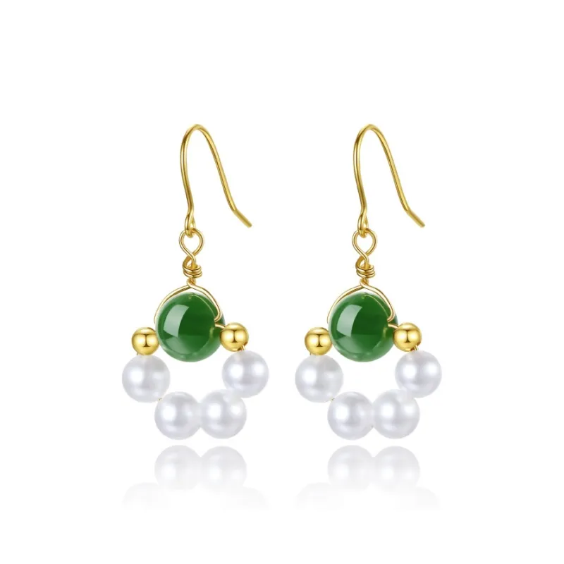 Xifeng Building Earrings Jasper Women's-0