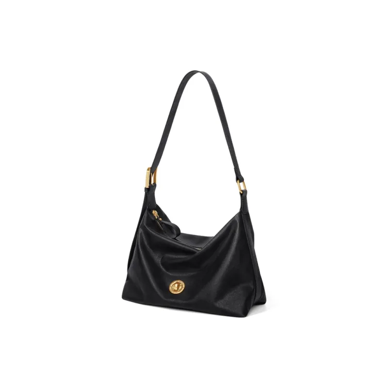 CinvaiKrose Synthetic Leather Shoulder Bag, Crossbody Bag, Tote Bag Medium Size Women's Coffee/Black-7