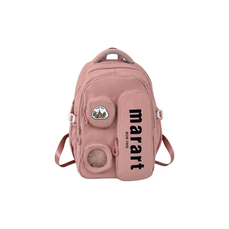 URBAN FOREST Nylon Backpack Regular Unisex Ecru/Light Gray/Black/Yellow/Pink-15