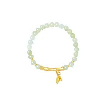 DIHUAJI Hetian Jade Bracelets Pale Greenish White Jade Women's