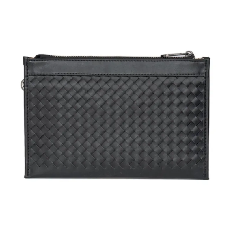 DOSRFINI Cow Leather Handheld Bag Clutch Men's Black-1