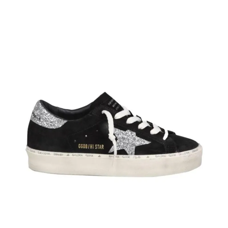 Golden Goose Hi Star Low Top Skateboard Shoes Women's Black-1