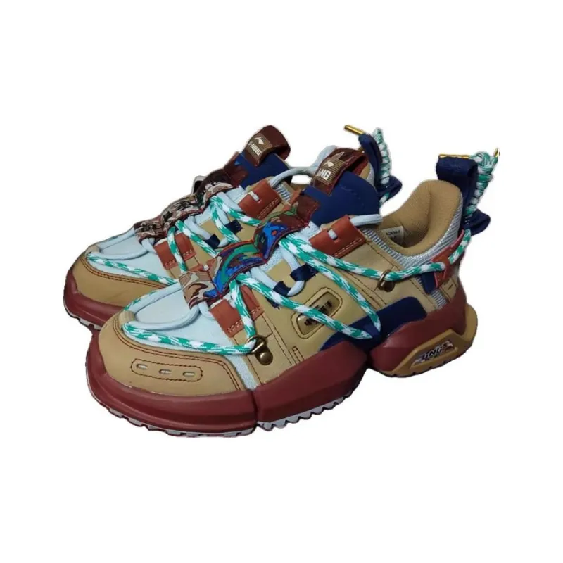 LiNing Cushioning Rebound Low Top Running Shoes Men's Red CiGu-2
