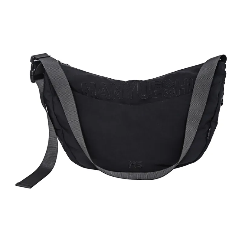 Yalu Nylon Dumpling Bag, Shoulder Bag, Crossbody Bag Women's Black/Gray/Blue-1