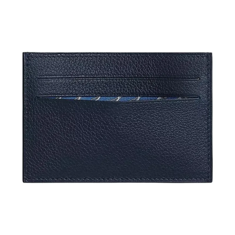 HERMES Citizen Twill Evercolor Calfskin Card Holder Women's New Ocean Blue & Zanzibar Blue-1
