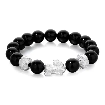 MEOBURLIY Obsidian Jade Bracelets Unisex