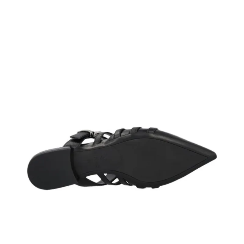 PINKO Wrap toe Slippers Women's Black-6