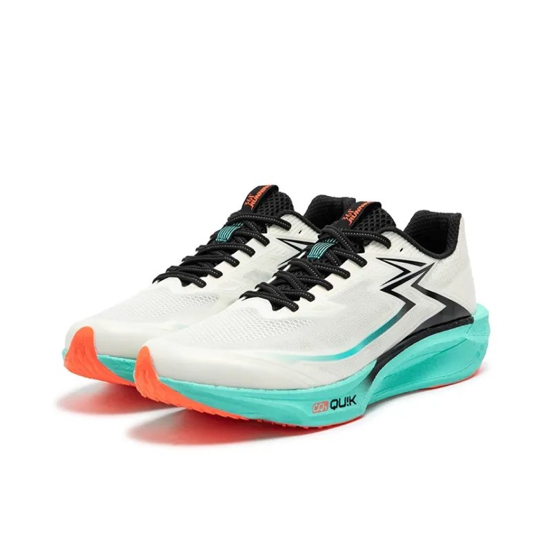 361° Cushioning, Slip Resistant, And Abrasion Resistant Low Top Training Running Shoes Unisex White Green-2