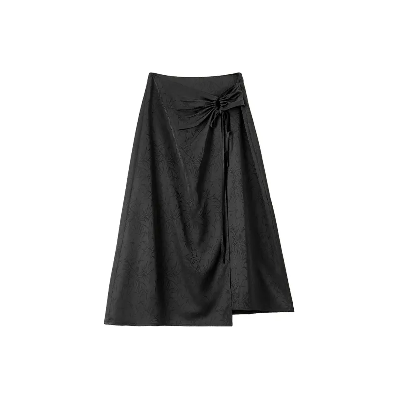 SENTUBILA Casual Long Skirts Women's Black-5
