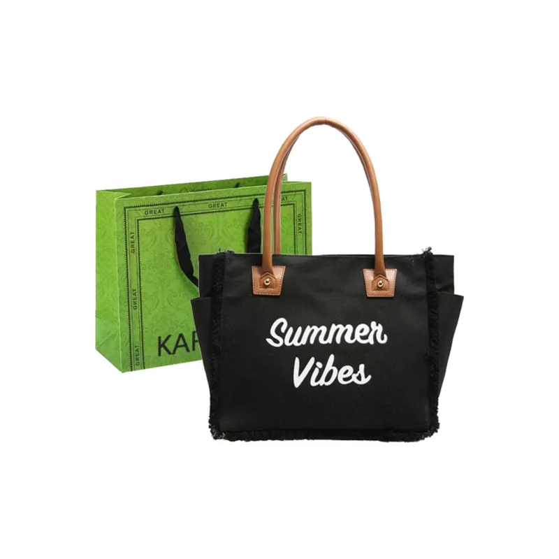 KARUISHA Canvas Canvas Bag Tote Handbag Women's Multicolor-12