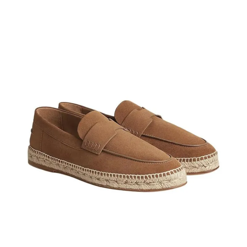 HERMES Trip Espadrilles Men's Brown-1