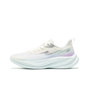 Erke Water Float 6 Running Shoes Women's Low Top Microcrystal White Eggplant Flower Purple