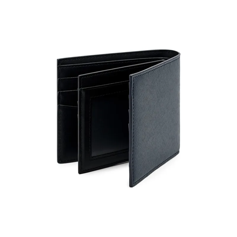 PEDRO Cow Leather Wallet Men's Black/Dark Blue-8