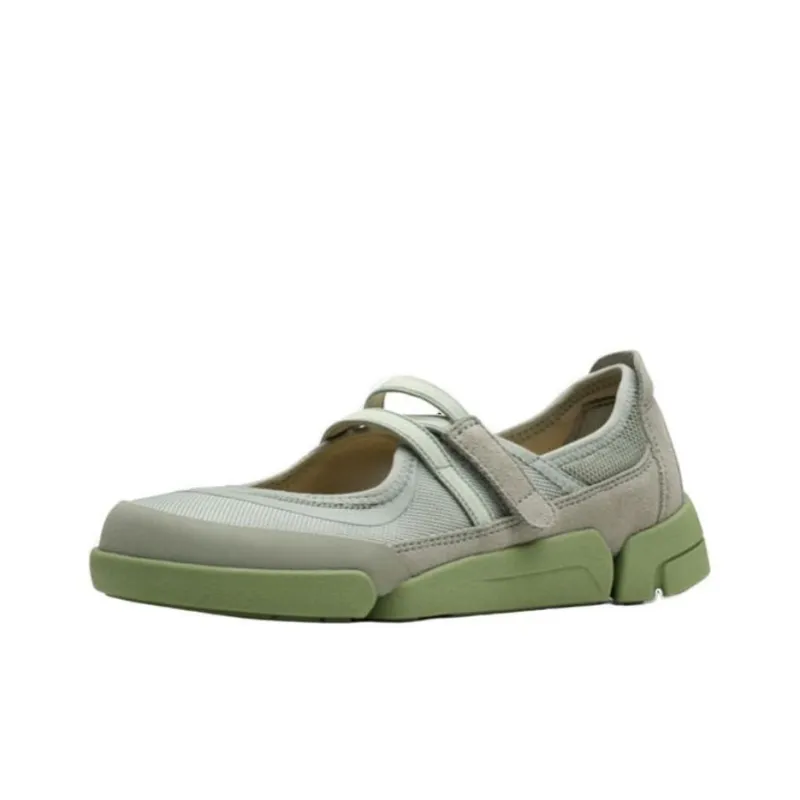 Clarks Three Petal Shoes 2.0 Collection Low Top Casual Shoes Women's Green-1