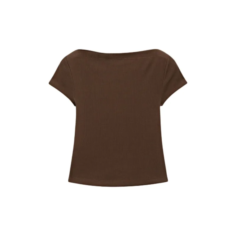 Massimo Dutti T Shirt Women's Brown-1