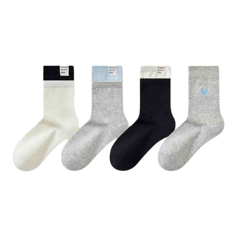 Temooues Mid Calf Socks Women's Combo Set-15