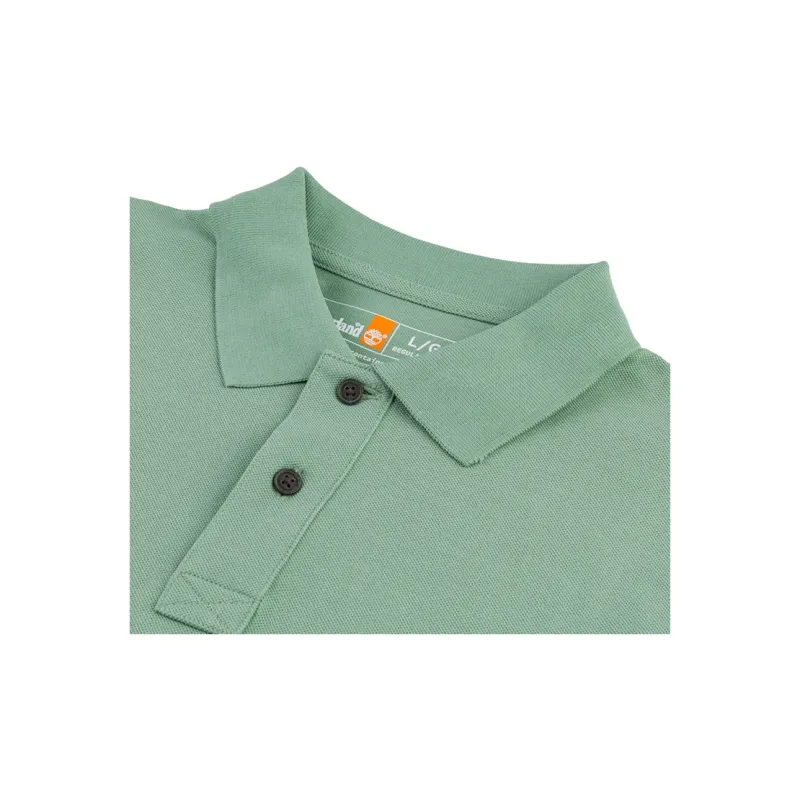 Timberland Polo Shirt Men's Green Bay Color-5