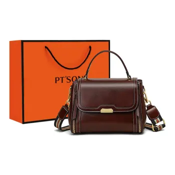 PT'SON Synthetic Leather Shoulder Bag Crossbody Bag Handbag Regular Women's Wine Coffee