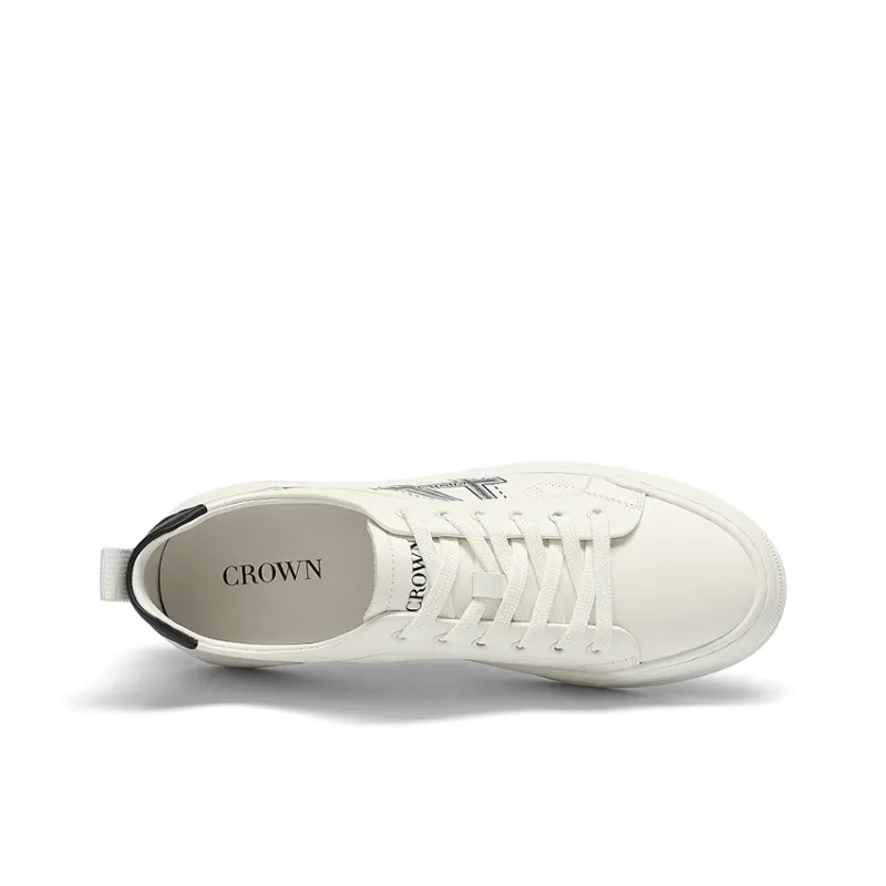 CROWN Low-Top Skateboard Shoes Men's White-2