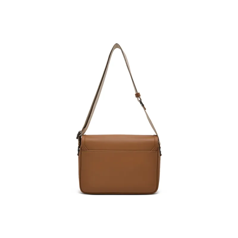PEDRO Synthetic Material Messenger Bag Shoulder Bag Small Size Men's Black/Camel-8