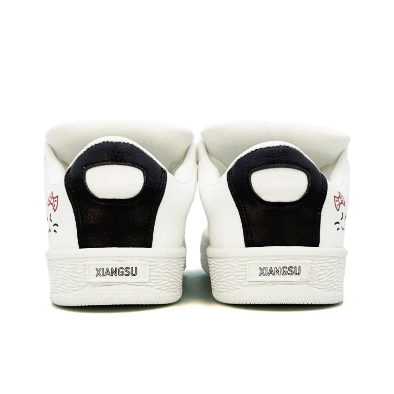 XIANGSU Anti-Slip Wear-Resistant Low-Top Skateboard Shoes Women's White Box Included-24