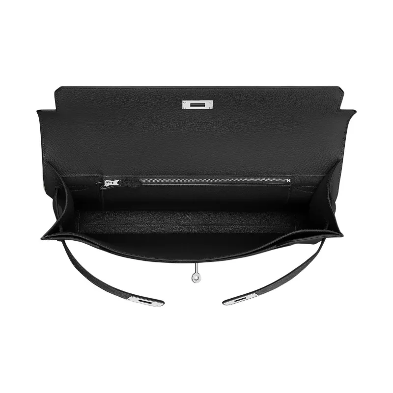 HERMES Kelly Depeches Togo Calfskin Briefcases Handbags Men's 89 Noir Black-3