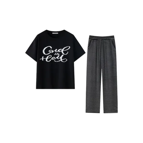MEITENG Pajama Set Women's Black