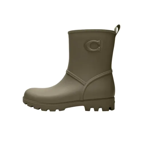 COACH Ryder Rain Boots Women's Green