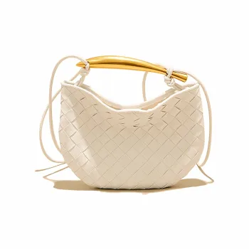 BEMIX PETS Cow Leather Handbag, Crossbody Bag Women's Milkshake White