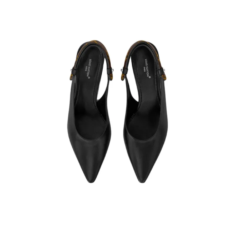 LOUIS VUITTON Legacy Cone Heel High Heels Women's Black-3