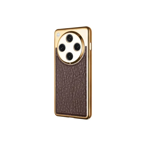 Povatine Genuine Leather Material Classic Nostalgic Tricolor Phone Cases Compatibility With OPPO Find X8/Find X8 Pro