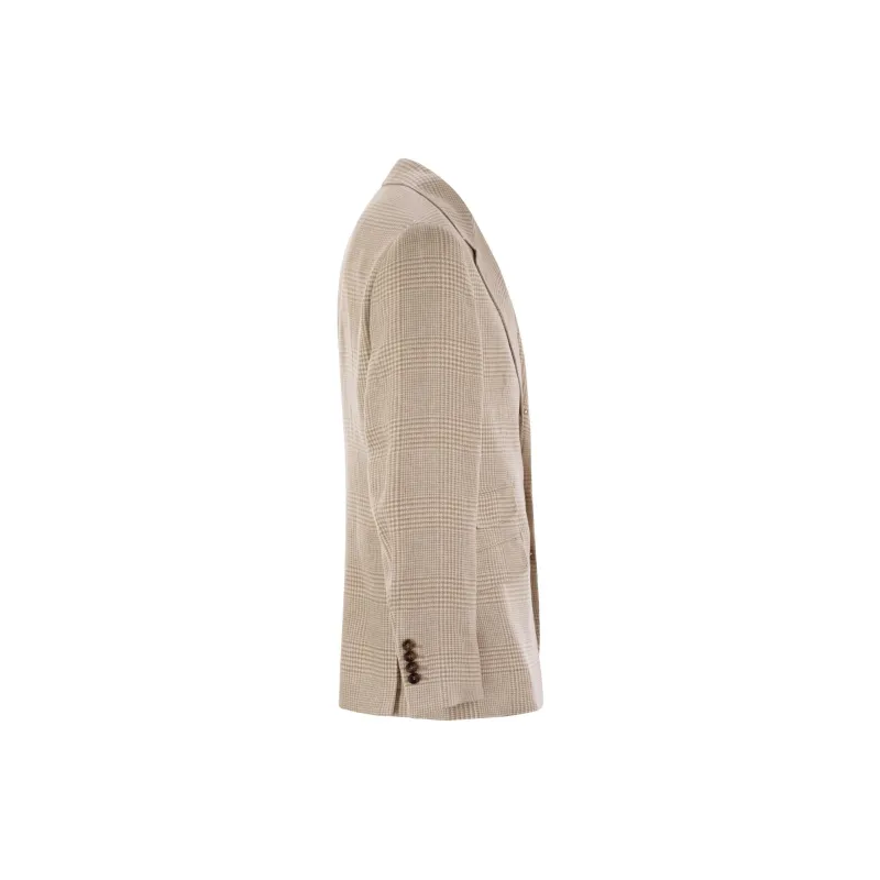 Brunello Cucinelli Single Breasted Checked Blazer-2