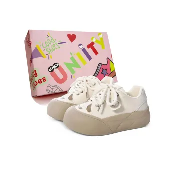 UNIITY Skateboard Shoes Women's Low Top Beige/Milk Tea