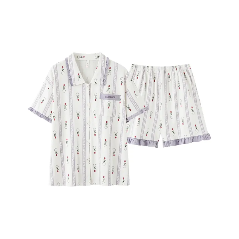 XIAFENYAN Pajama Set Women's Purple-0