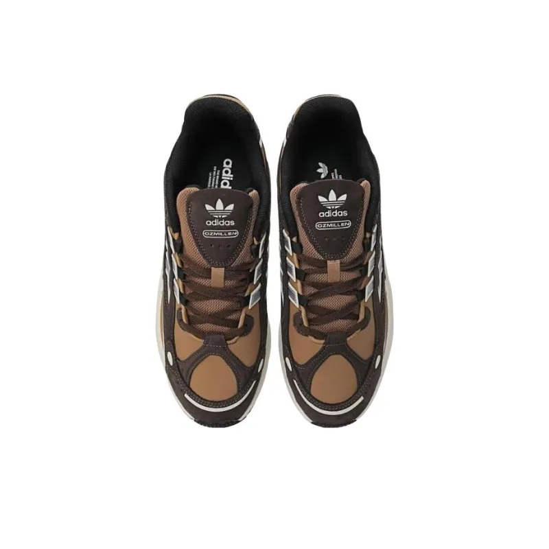 Adidas Originals Ozmillen Anti Slip Wear Resistant Low Top Casual Shoes Unisex Brown-2